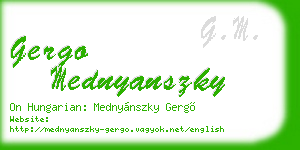gergo mednyanszky business card